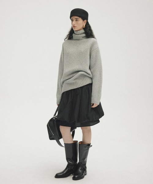 rehacer(レアセル)の「ONE COLOR Laboratory : Puff Layer Skirt / パフレイヤースカート(スカート・レディース・ブラック・FREE)」の8枚目の写真
