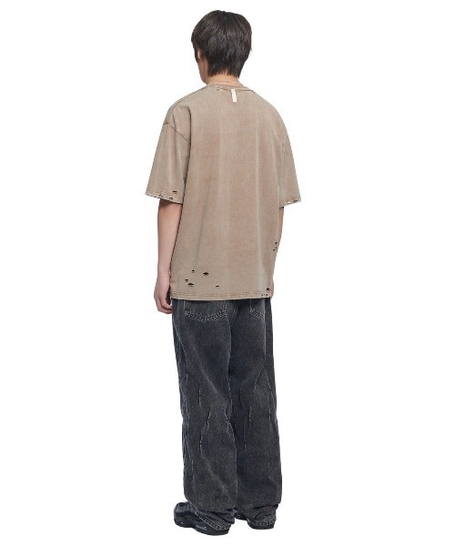 セール】【NOMANUAL】ECDYSIS DAMAGED T-SHIRT（Tシャツ