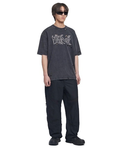 NOMANUAL（NOMANUAL）の「【NOMANUAL】ECDYSIS DAMAGED T-SHIRT / 【ノーマニュアル】ダメージロゴ半袖Tシャツ（Tシャツ/カットソー・メンズ・ブラック/ブラウン・L/M）」の17枚目の写真