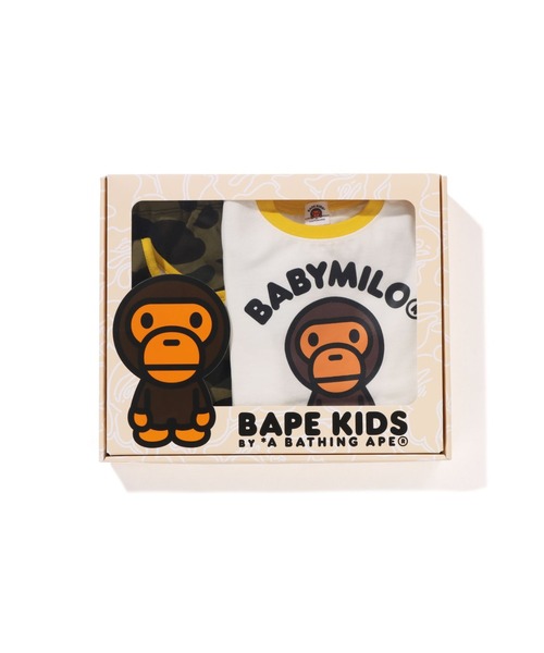 A BATHING APE（アベイシングエイプ）の「1ST CAMO BABY MILO BABY GIFT SET（ベビーギフト・キッズ・イエロー/グリーン・70/80）」の3枚目の写真