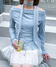 frunco | チェックタイチョーカー付きカットトップス(Tシャツ/カットソー)