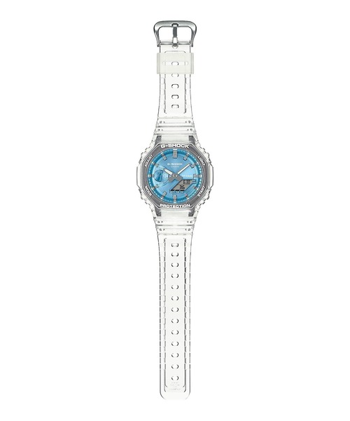 G-SHOCK(ジーショック)の「BRIGHT METALLIC DIAL SERIES / GA-2100BM-7A2JF(アナログ腕時計・メンズ・クリアブルー・FREE)」の3枚目の写真