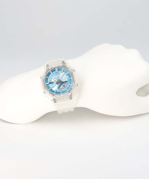 G-SHOCK(ジーショック)の「BRIGHT METALLIC DIAL SERIES / GA-2100BM-7A2JF(アナログ腕時計・メンズ・クリアブルー・FREE)」の12枚目の写真