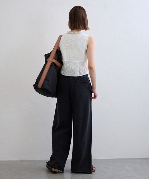 U by SPICK&SPAN ■黒 レース　トップス ストレッチレーススクエアネックトップス（その他トップス）｜U