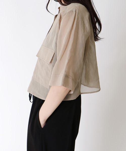 DRESSLAVE（ドレスレイブ）の「sheer cotton short shirt(シアー 