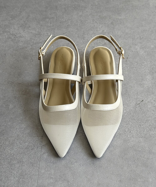 Thevon（ゼボン）の「シアーメッシュミュール（サンダル・レディース・ブラック/アイボリー・M/L）」の7枚目の写真