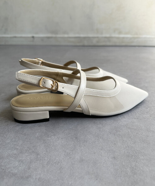 Thevon（ゼボン）の「シアーメッシュミュール（サンダル・レディース・ブラック/アイボリー・M/L）」の11枚目の写真