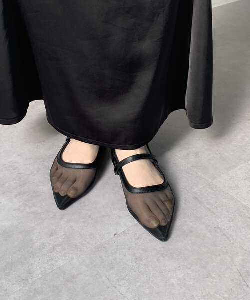 Thevon（ゼボン）の「シアーメッシュミュール（サンダル・レディース・ブラック/アイボリー・M/L）」の13枚目の写真