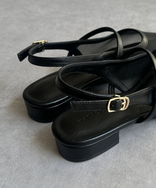 Thevon（ゼボン）の「シアーメッシュミュール（サンダル・レディース・ブラック/アイボリー・M/L）」の21枚目の写真