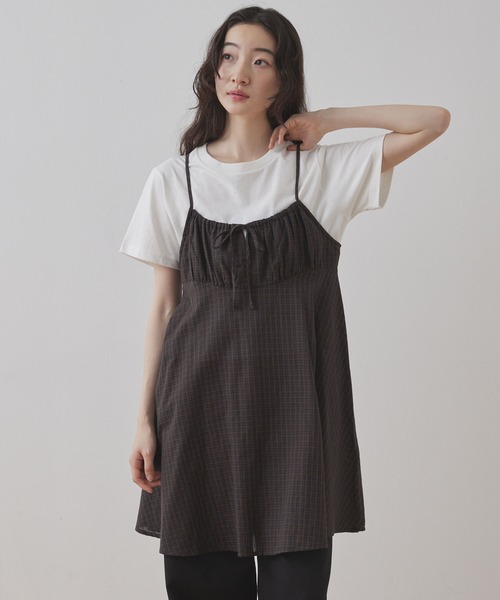 38,500円タグ付✳️AVIE Rouge vif 立体感チュニック Rouge vif ゆったりチュニック ピンタックレースブラウス 体型
