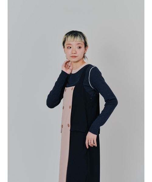 DOLLUPOOPS(ドールアップウップス)の「トレンチライク オールインワン(つなぎ/オールインワン・レディース・ブラック/チャコールグレー・38)」の9枚目の写真