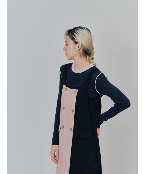 DOLLUPOOPS(ドールアップウップス)の「トレンチライク オールインワン(つなぎ/オールインワン・レディース・ブラック/チャコールグレー・38)」の10枚目の写真