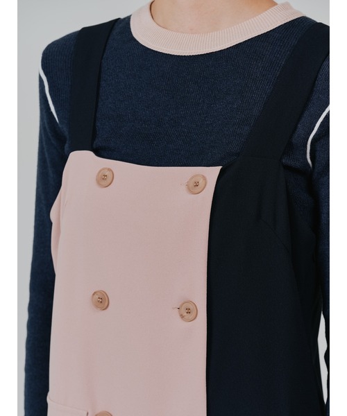 DOLLUPOOPS(ドールアップウップス)の「トレンチライク オールインワン(つなぎ/オールインワン・レディース・ブラック/チャコールグレー・38)」の12枚目の写真