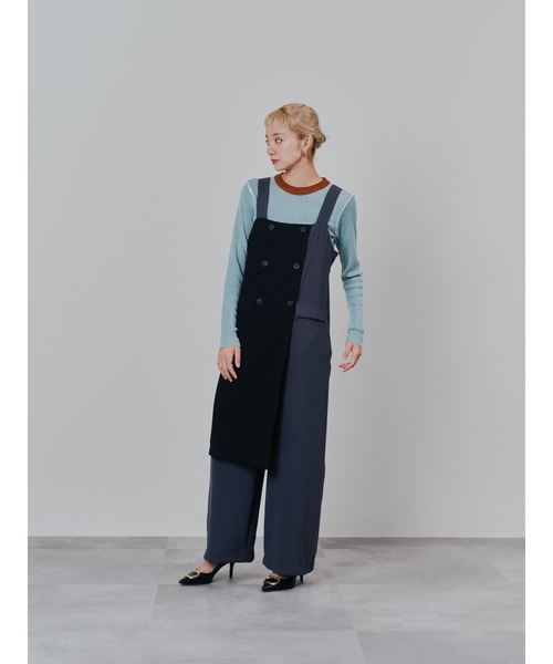 DOLLUPOOPS(ドールアップウップス)の「トレンチライク オールインワン(つなぎ/オールインワン・レディース・ブラック/チャコールグレー・38)」の6枚目の写真