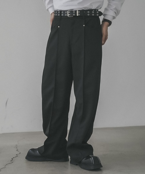 Shoowtime（ショウタイム）の「Center seam slacks pants / センターシームスラックスパンツ（スラックス・メンズ・ホワイト/ブラック・MEDIUM/LARGE/X-LARGE）」の3枚目の写真
