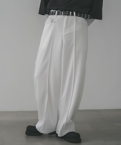 Shoowtime（ショウタイム）の「Center seam slacks pants / センターシームスラックスパンツ（スラックス・メンズ・ホワイト/ブラック・MEDIUM/LARGE/X-LARGE）」の12枚目の写真