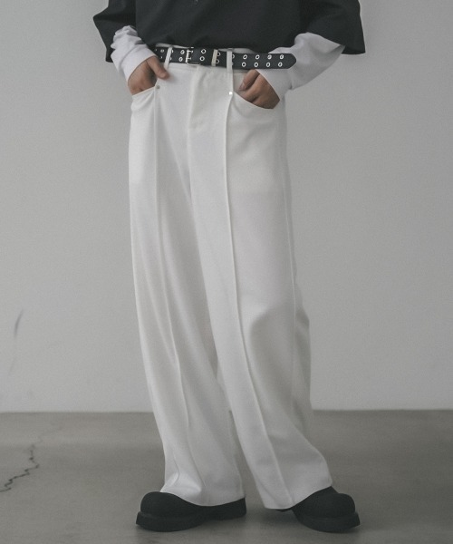 Shoowtime（ショウタイム）の「Center seam slacks pants / センターシームスラックスパンツ（スラックス・メンズ・ホワイト/ブラック・MEDIUM/LARGE/X-LARGE）」の6枚目の写真
