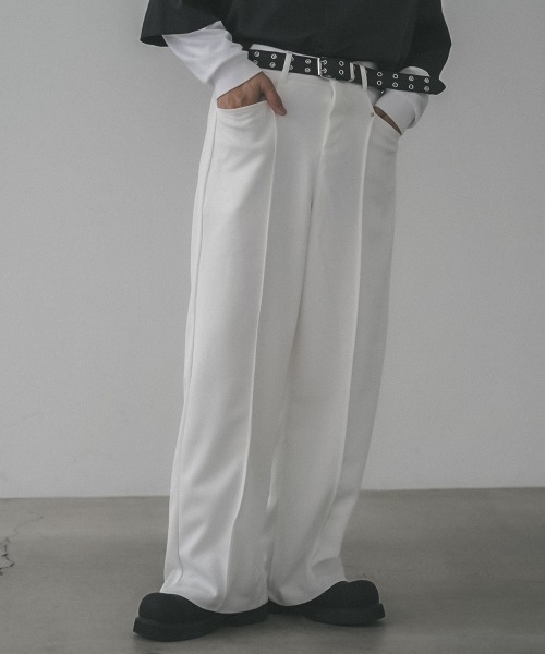 Shoowtime（ショウタイム）の「Center seam slacks pants / センターシームスラックスパンツ（スラックス・メンズ・ホワイト/ブラック・MEDIUM/LARGE/X-LARGE）」の7枚目の写真