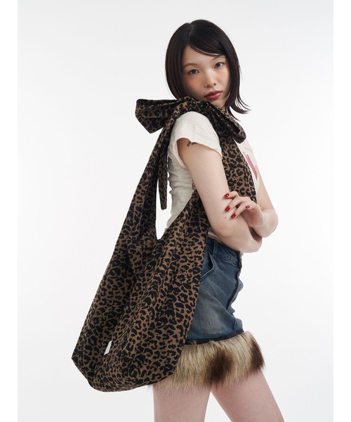 jouetie（ジュエティ）の「パターンリボントートバッグ（トートバッグ・レディース・ブラウン/レッド・FREE）」の5枚目の写真