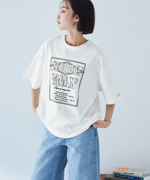 2WAYリバーシブル ポスターデザイングラフィック半袖Tシャツ MONO-MART