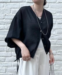 Jena espace merveilleux | 【スッキリシアーシャツ】裾リボンシアーシャツ(シャツ/ブラウス)