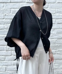 【美品】ジェナエスパスメルヴェイユ ゆったり タックバルーンジャケット ブラック タックバルーンジャケット | Jena espace merveilleux(ジェナ