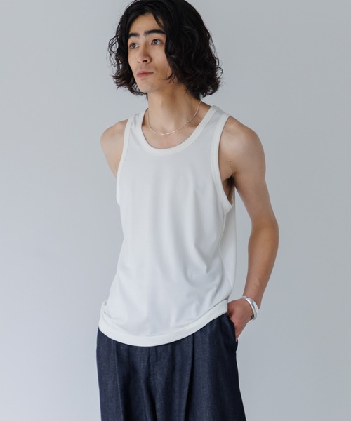 MSGM スリムフィットクロッフトハンツ 3241MDP81T227273 33 Slim fit tank top / スリムフィットタンクトップ(タンクトップ