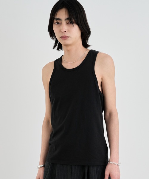 SINSS（シンス）の「Slim fit tank top / スリムフィットタンクトップ（タンクトップ・メンズ・ブラック/ホワイト・LARGE/MEDIUM/SMALL）」の8枚目の写真