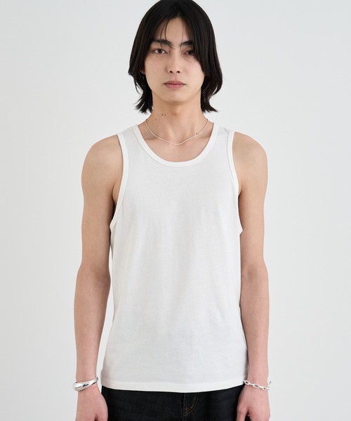 SINSS（シンス）の「Slim fit tank top / スリムフィットタンクトップ（タンクトップ・メンズ・ブラック/ホワイト・LARGE/MEDIUM/SMALL）」の3枚目の写真