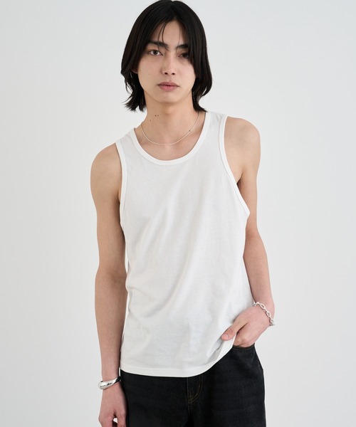 SINSS（シンス）の「Slim fit tank top / スリムフィットタンクトップ（タンクトップ・メンズ・ブラック/ホワイト・LARGE/MEDIUM/SMALL）」の6枚目の写真