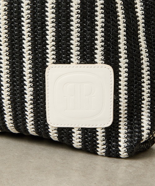 PAPILLONNER（パピヨネ）の「ラフィアビッグトート（トートバッグ・レディース・ブラック/ベージュ・FREE）」の7枚目の写真