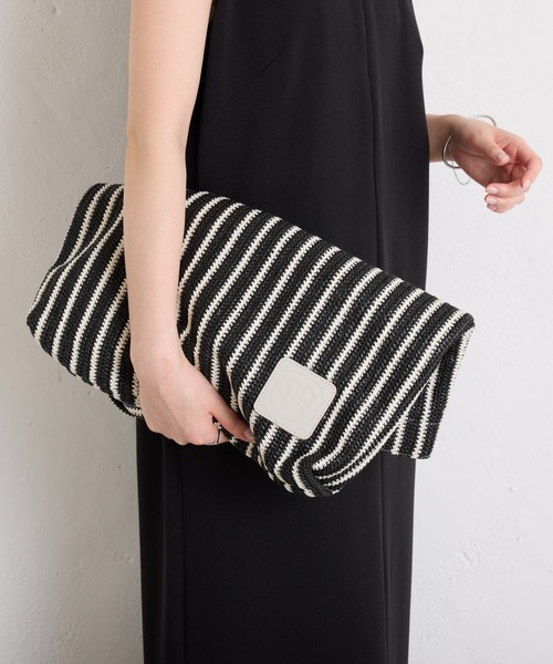 PAPILLONNER（パピヨネ）の「ラフィアビッグトート（トートバッグ・レディース・ブラック/ベージュ・FREE）」の11枚目の写真