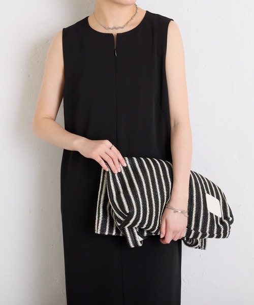 PAPILLONNER（パピヨネ）の「ラフィアビッグトート（トートバッグ・レディース・ブラック/ベージュ・FREE）」の13枚目の写真