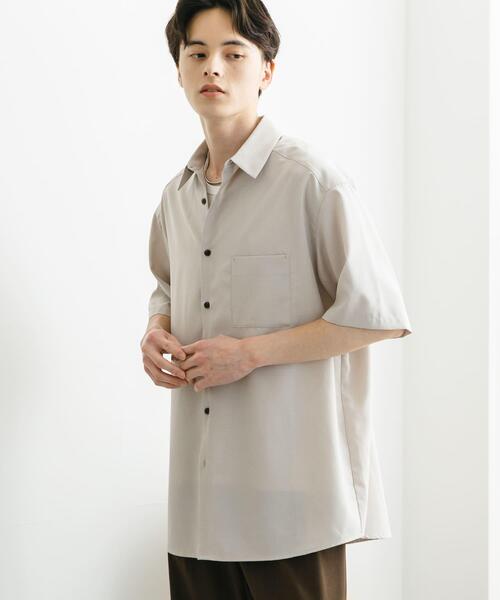 SENSE OF PLACE by URBAN RESEARCH（センスオブプレイスバイアーバンリサーチ）の「クイックドライレギュラーカラーS/Sシャツ（シャツ/ブラウス・メンズ・ライトベージュ/ブルー/カーキ/ブラック・MEDIUM/LARGE）」の14枚目の写真