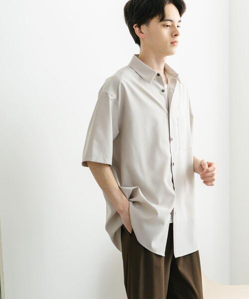 SENSE OF PLACE by URBAN RESEARCH（センスオブプレイスバイアーバンリサーチ）の「クイックドライレギュラーカラーS/Sシャツ（シャツ/ブラウス・メンズ・ライトベージュ/ブルー/カーキ/ブラック・MEDIUM/LARGE）」の15枚目の写真
