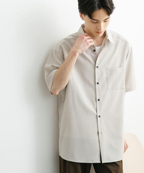 SENSE OF PLACE by URBAN RESEARCH（センスオブプレイスバイアーバンリサーチ）の「クイックドライレギュラーカラーS/Sシャツ（シャツ/ブラウス・メンズ・ライトベージュ/ブルー/カーキ/ブラック・MEDIUM/LARGE）」の17枚目の写真