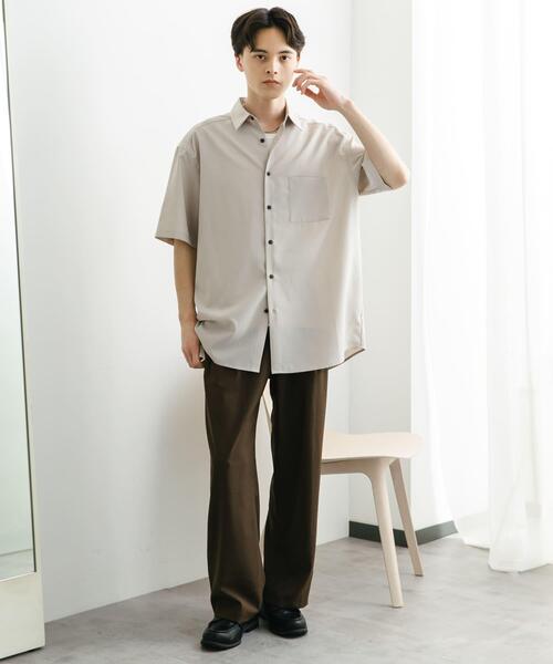 SENSE OF PLACE by URBAN RESEARCH（センスオブプレイスバイアーバンリサーチ）の「クイックドライレギュラーカラーS/Sシャツ（シャツ/ブラウス・メンズ・ライトベージュ/ブルー/カーキ/ブラック・MEDIUM/LARGE）」の19枚目の写真