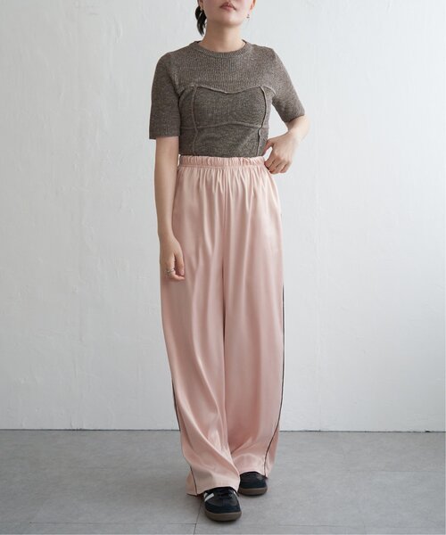 VENCEEXCHANGE（ヴァンスエクスチェンジ）の「サテンサイドラインパンツ（その他パンツ・レディース・グレー/ブラック/アイボリー/ピンク・FREE）」の4枚目の写真