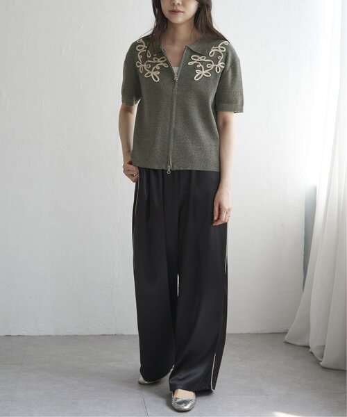 VENCEEXCHANGE（ヴァンスエクスチェンジ）の「サテンサイドラインパンツ（その他パンツ・レディース・グレー/ブラック/アイボリー/ピンク・FREE）」の9枚目の写真