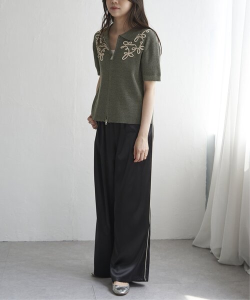 VENCEEXCHANGE（ヴァンスエクスチェンジ）の「サテンサイドラインパンツ（その他パンツ・レディース・グレー/ブラック/アイボリー/ピンク・FREE）」の10枚目の写真