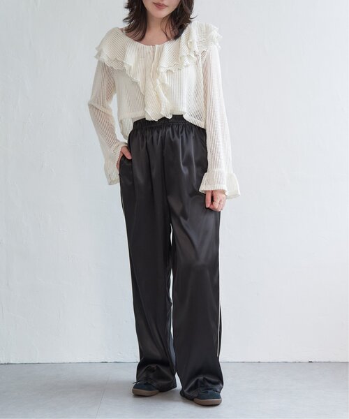 VENCEEXCHANGE（ヴァンスエクスチェンジ）の「サテンサイドラインパンツ（その他パンツ・レディース・グレー/ブラック/アイボリー/ピンク・FREE）」の13枚目の写真