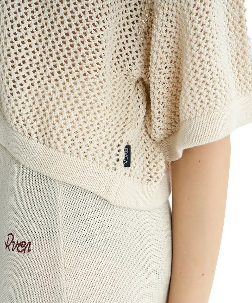 RVCA（ルーカ）の「RVCA レディース OHANA SUMMER KNIT SHIRTS セーター 【2025年夏モデル】/ルーカクロップド丈ニットシャツ（その他トップス・レディース・サンドベージュ/ブラック/ライトブルー・SMALL/MEDIUM/LARGE）」の13枚目の写真