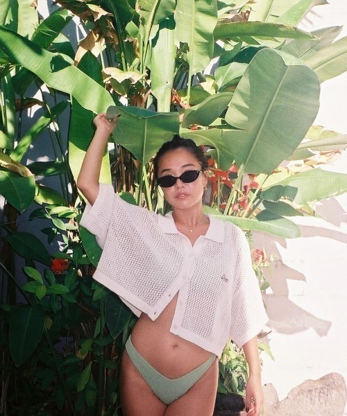 RVCA（ルーカ）の「RVCA レディース OHANA SUMMER KNIT SHIRTS セーター 【2025年夏モデル】/ルーカクロップド丈ニットシャツ（その他トップス・レディース・サンドベージュ/ブラック/ライトブルー・SMALL/MEDIUM/LARGE）」の19枚目の写真