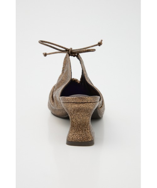 THROW by SLY（スローバイスライ）の「THROW GATHER HOLE MULE ギャザー ホール ミュール（サンダル・レディース・ゴールド/ブラック・SMALL/MEDIUM/LARGE）」の9枚目の写真