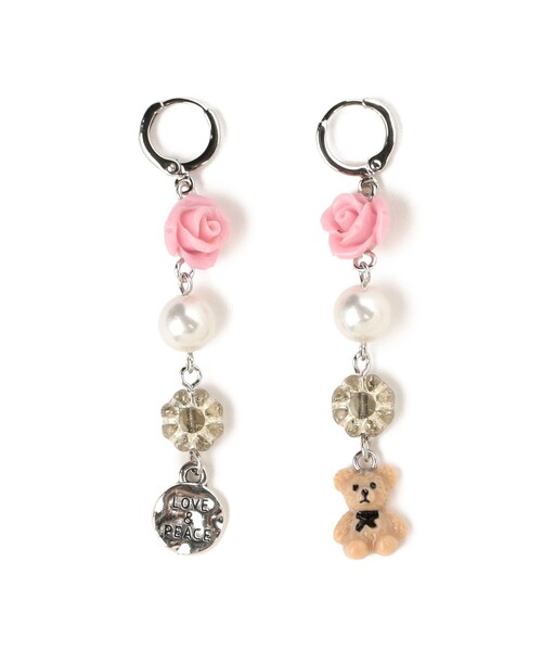 Ray BEAMS(レイビームス)の「LOTUS PINK / wish roses ピアス(ピアス(両耳用)・レディース・シルバー/ゴールド・ONE SIZE)」の1枚目の写真