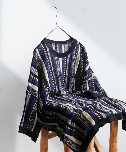 antiqua(アンティカ)の「クージーシアーニット(ニット/セーター・レディース・ブラックミックス・ONESIZE)」の8枚目の写真