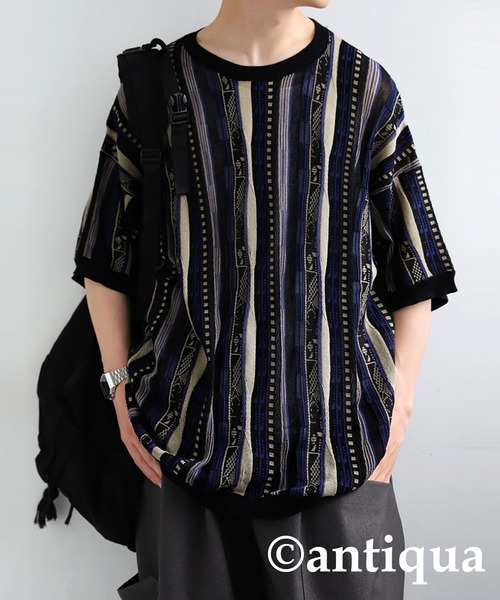 antiqua(アンティカ)の「クージーシアーニット(ニット/セーター・レディース・ブラックミックス・ONESIZE)」の9枚目の写真