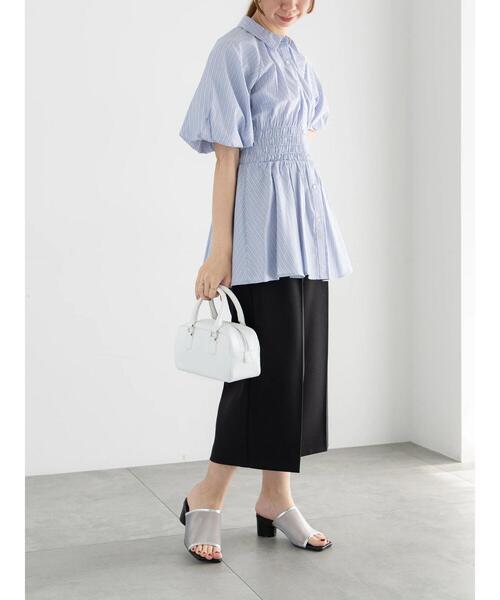 Te chichi（テチチ）の「【松井愛莉着用】バルーンスリーブシャツチュニック（シャツ/ブラウス・レディース・オフホワイト/ブルー/ネイビー・F）」の18枚目の写真