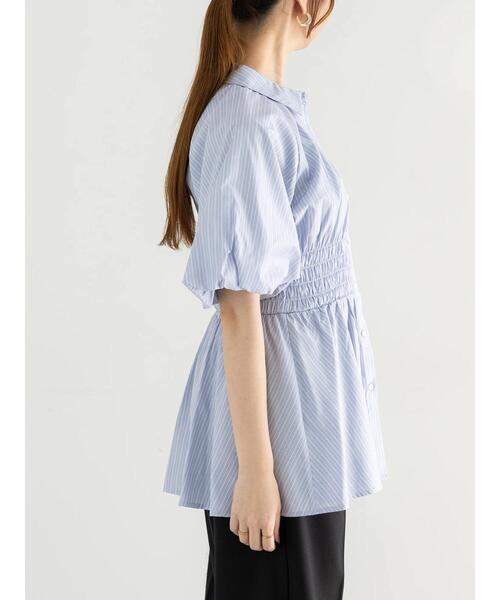 Te chichi（テチチ）の「【松井愛莉着用】バルーンスリーブシャツチュニック（シャツ/ブラウス・レディース・オフホワイト/ブルー/ネイビー・F）」の21枚目の写真