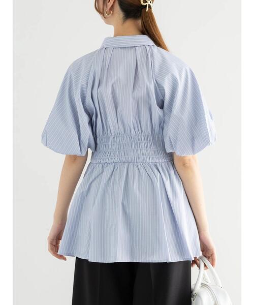 Te chichi（テチチ）の「【松井愛莉着用】バルーンスリーブシャツチュニック（シャツ/ブラウス・レディース・オフホワイト/ブルー/ネイビー・F）」の10枚目の写真